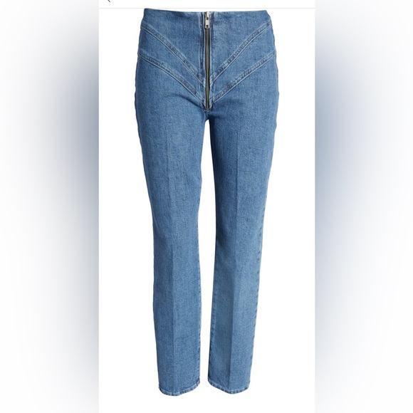 Good American Corset Classic Straight Leg Jeans Size 4/27 Runs small! - Picture 2 of 8